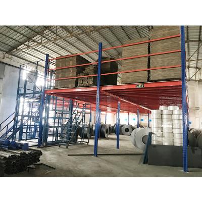 China Corrosion Protection Factory Direct Storage Mezzanine Rack Custom Made Shelf Steel Warehouse Racking System for sale