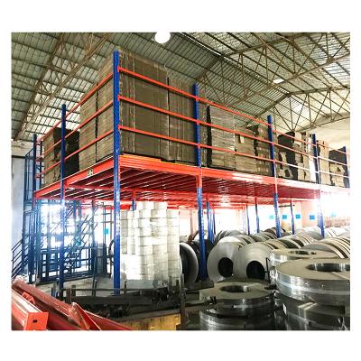 China Corrosion Protection Factory Storage Rack Warehouse Metal Assemble Prefab Adjustable Reusable Steel Structure Heavy Duty Mezzanine Racks Industrial for sale