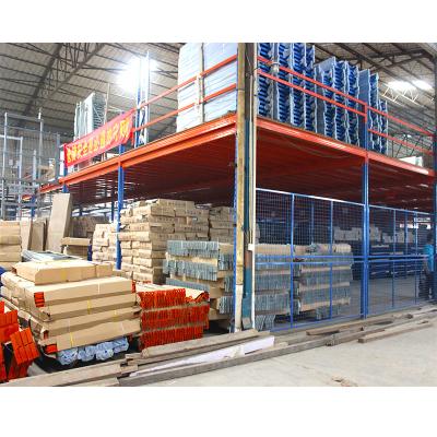 China Industrial Corrosion Protection Storage Rack Customized Adjustable Warehouse Platform Racks System Heavy Duty Prefabricated Steel Storage Mezzanine Rack for sale