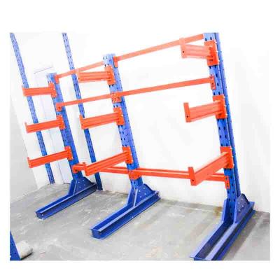 China For Long Shape Warehouse Side Steel Timer Storage Steel Heavy Duty Cantilever Rack System for sale