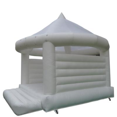 China Wedding White Bouncy House Castle Adult Bounce Bouncer For Wedding for sale