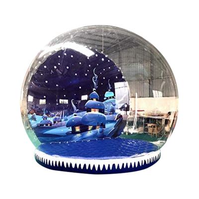 China 0.6 mm PVC Tarpualin & 0.8mm PVC Advertising Inflatable Human Snow Globe , Transparent Inflatable Christmas Snow Globes for sale