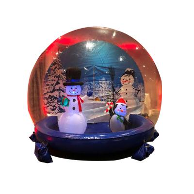 China 0.6 mm PVC Tarpualin & 0.8mm PVC Christmas Snow Globe Inflatable Photo Booth For Taking Photos for sale