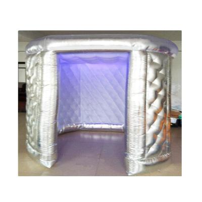 China Body DWF+0.9mm edge PVC tarpaulin most popular led light photo booth for sale/used portable inflatable photo booth for sale for sale