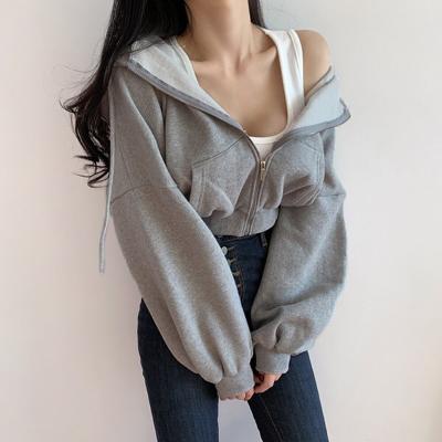 China Solid Color Viable Vintage Hoodies Women Long Sleeve Hooded Lady Women Casual Coats for sale