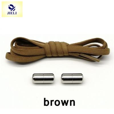 China Low MOQ Jieli Oval Screw Locks No Tie Elastic Lace Decoration Anchor Locks Shoe Laces for sale