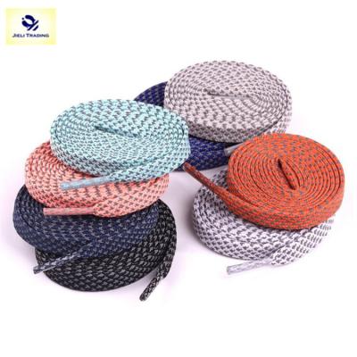 China Jieli Flat Bottom Flat Bottom Polyester 3m Reflective Wholesale Shoe Laces for sale