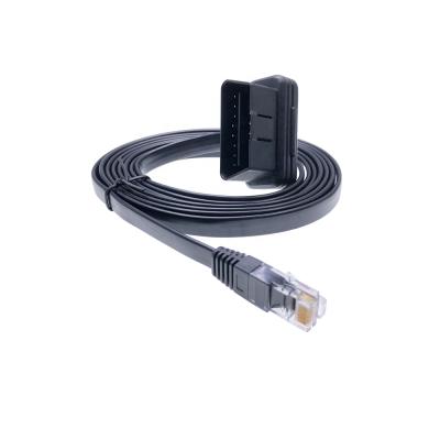 China All car OBD2 male to rj45 cable obdii date cable rj 45 cable for sale