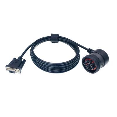 China All cars have OBD Plug Heavy Truck Black J1939 9 PIN Deutsch to DB9 Cable for sale