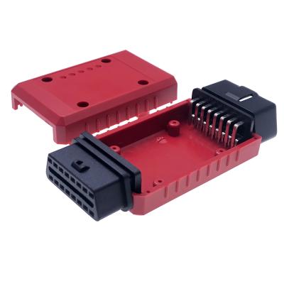 China OBD Factory OBDII Automotive Enclosure Male To Female Pass-Thro Adapter for sale