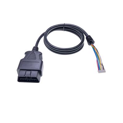 China All Car OBD Connector Dual Price Obd2 Cable Open End OBD Plug for sale