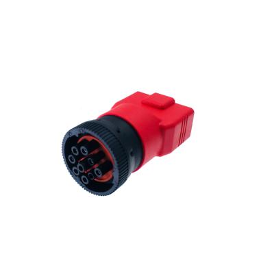 China OBD2 Female To Heavy Truck Factory Supply Green GPS TrackerJ1939 Male Connector To J1962 OBD2 Adapter for sale