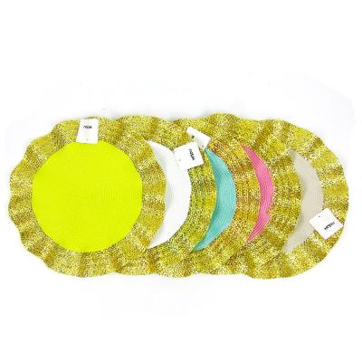 China Sustainable Wedding Favors PP Jacquard Round Woven Place Mat For Tables for sale