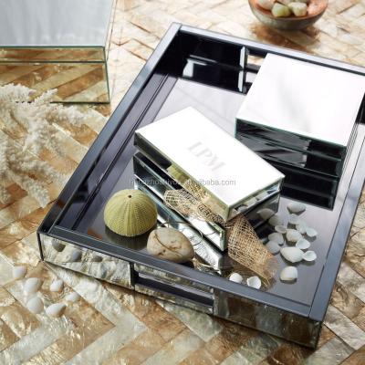 China Jewelry Tray BSCI Plant Decoration Glass Mirror Serving Tray for Candle and Jewelry for sale