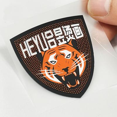 China high quality washable custom silicone rubber apparel label thermal transfer silicone 3d label for sportswear for sale