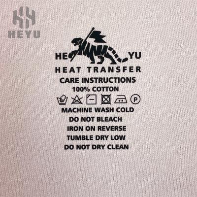 China Washable Custom Eco - Friendly Tpu Material Printed Clear Garment Wash Care Label / Clothing Silicone Labels for sale