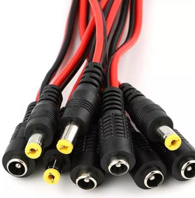 China Electronic Female DC Power Plug cable male dc power jack adapter cable 5521 DC Power extension connectors cable for sale