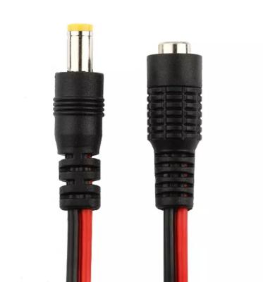 China Electronic 12v Female DC Power Plug cable male dc power jack adapter cable 5521 DC Power extension cable for sale