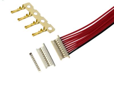 China Electronic Factory Custom 10Pin ultra-thin 1.25mm gold-plated terminal cable Battery cable Aviation harness for sale