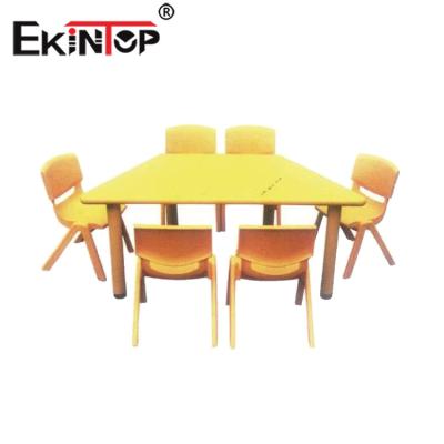 China Modern Ekintop Nursery Kindergarten Furniture Preschool Kids Furniture Kids Sets Plastic Kids Party Chairs And Table Set For Kids for sale