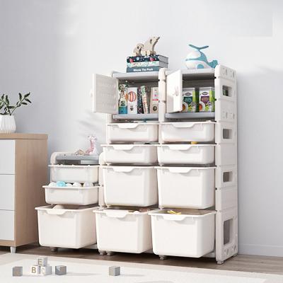 China Ekintop Modern Child's Cabinets Furniture Toy Storage Rack Kids Closet Kids Storage Furniture for sale