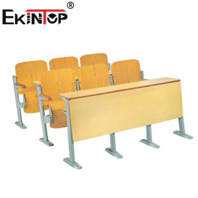 China Simple Popular Cheap School Desk Ekintop School Furniture Student School University Conference Classroom Foldable Lobby Desk And Chair for sale