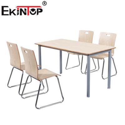 China Ekintop modern popular modern school canteen dining table student eating table and chairs for 2020 for sale