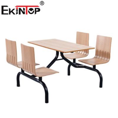 China Ekintop School Canteen Canteen Table And Chair Canteen Modern Popular Used Dining Table for sale