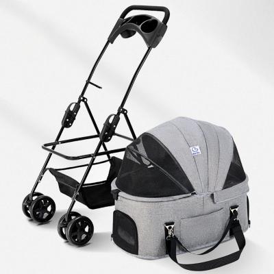 China Lealoncat Best Viable Large Capacity Dog Pet Stroller With Cheap Wholesale Price for sale