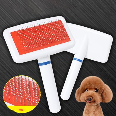 China Lealoncat New Factory Grooming Wholesale Viable Supply Non-slip Handle Massage Comb Pet Hair Cat Brush for sale