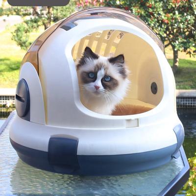 China Car Dog Cat Capsule Space Cushion Plush Bag Retro Portable Cat Nest Portable Pet Bag for sale