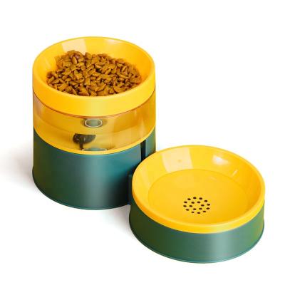 China Sustainable Automatic Feeder Stepping Up Neck Water Dispenser Pet Bowl Cat Bowl Dog Food Protective Dual Function Basin for sale