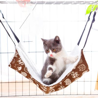 China New Lealoncat Print Cheap Viable Wholesale Cat Hammock Bed For Pet Cage for sale