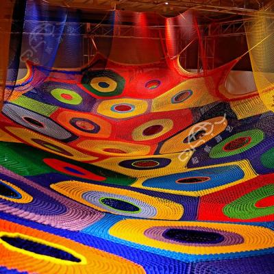 China High Tensile Nylon Rope Children's Maze Colorful Rope Net Amusement Park for sale