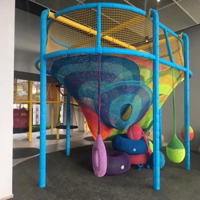 China New Design Kids Play Indoor Play Ground Equipment For Kids Soft Play By Handmade Rope Nets for sale