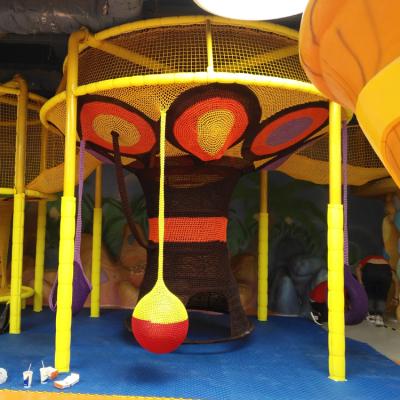 China Children's Game Parks Maze Rainbow Rope Climb Net Nylon Jolly Rainbow Tree Nets Playground for sale