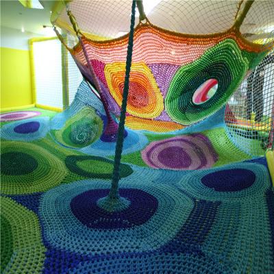 China Theme Park Nets Rope Climbing Indoor Playground Maze Colorful Rope Soft Play For Baby for sale