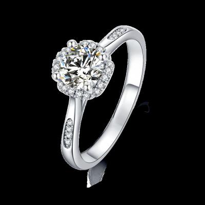 China CLASSIC Hot Sale Fashion Jewelry 925 Silver Moissanite Engagement Rings For Women Gift Party for sale