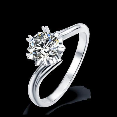 China Best Selling CLASSIC Classics Design 925 Moissanite Silver Wedding Ring For Women for sale