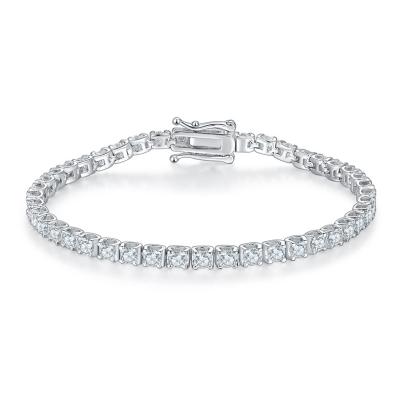 China High Quality FASHIONABLE Classic Tennis Bracelet Moissanite Diamond Cuban Cowhead Bracelet 925 Silver Jewelry for sale