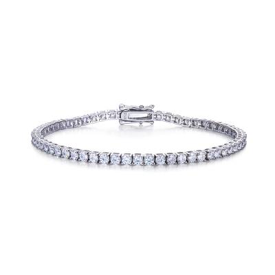 China High Quality Jewelry FASHIONABLE Moissanite Diamond Cuban Bracelet Party Gifts 925 Silver 5MM for sale