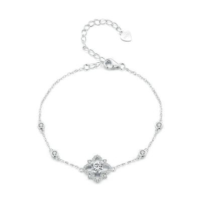 China FASHIONABLE Silver Plating S925 Moissanite Classics Design Stylish Bracelet For Women for sale