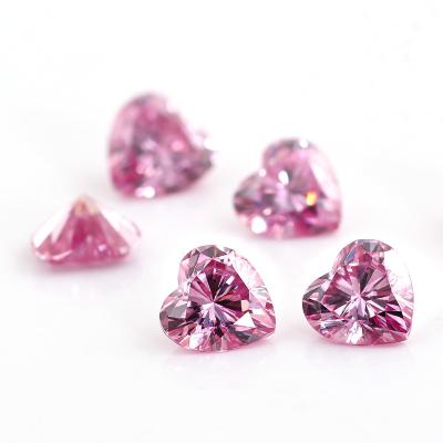 China Fire Pink Color Play or Heart Cut Pink Loose Moissanite Diamond 1-3 Carats Loose Moissanite for sale