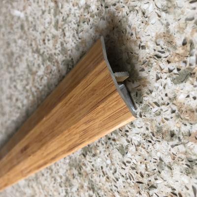 China Wooden Grain Aluminum Floor Trim High Corrosion Resistance Edge Connective Trim for sale