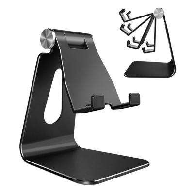 China Adjustable Portable Universal Desktop Stand Aluminum Cell Phone Desk Stand Holder For All Phone Tablet Mobile Smart Display for sale