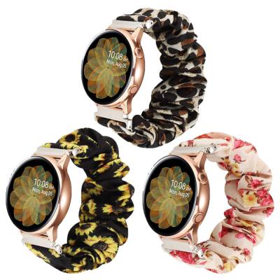 China Attractive and Special Scrunchie Watch Band Sizes 18mm/20mm/22mm Elastic Smart Watch Band for Samsung Galaxy Watch 2 Active for sale