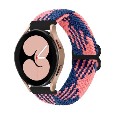 China Elastic Band 20mm 22mm Braided Stretch Band Nylon Adjustable Buckle Sports Watch Straps For Samsung Galaxy for sale