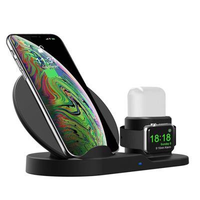 China 3 IN 1 Design and Nice Body 3 in 1 Wireless Charging Station for Air Pods, 10W Qi Fast Wireless Charger Dock Stand for Qi-Enable Devices for sale