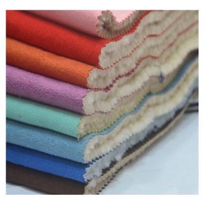 China Bonded Wholesale Waterproof Sherpa Fleece Suede Fabric 330gsm for sale