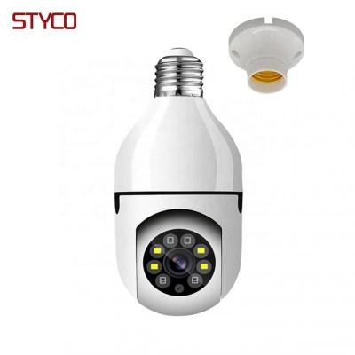 China Human Motion Tracking Newest Tuya PTZ Wifi Bulb Camera hd1080p With Night Vision Intercom Mini Plus E27 Bulb Socket Light Two Way Camera for sale